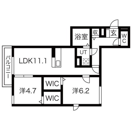 西新町駅 徒歩14分 2階の物件間取画像